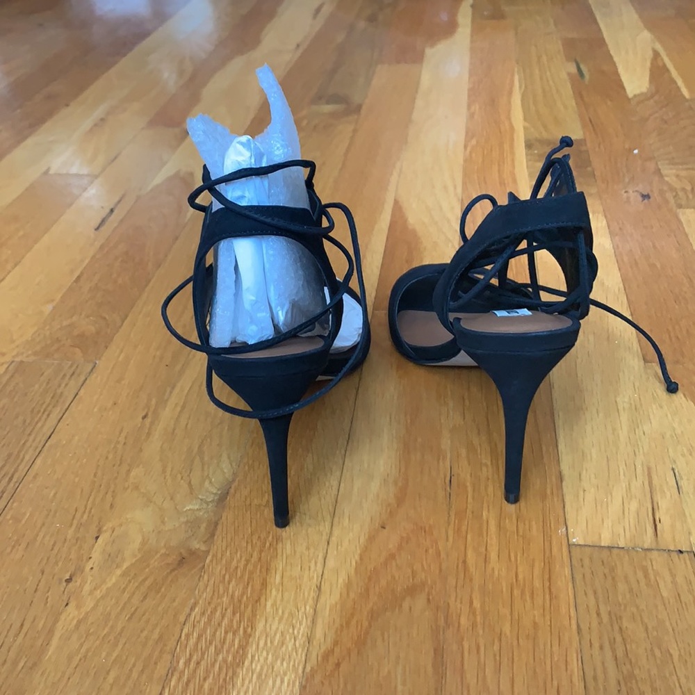 Steve Madden Selmah Sandal - black nubuck 10 - NIB - Picture 5 of 7